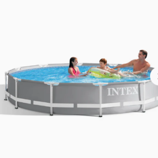 Piscina Estructural Redonda Prism Frame INTEX 366 x 76 cm, 6.503L, con Bomba