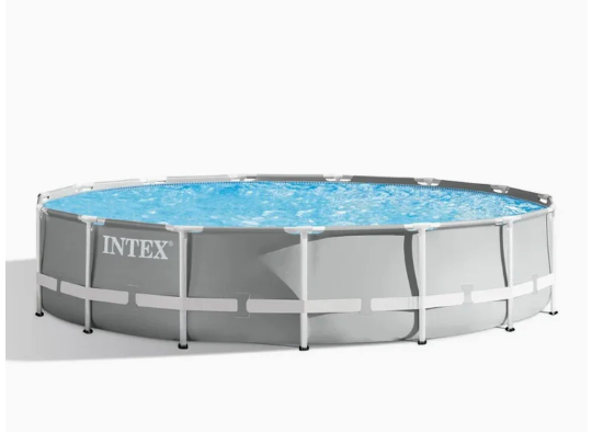 Piscina Estructural Redonda INTEX Prism Frame, 457x107cm, 14.614L. Con Bomba, Escalera y Cobertor