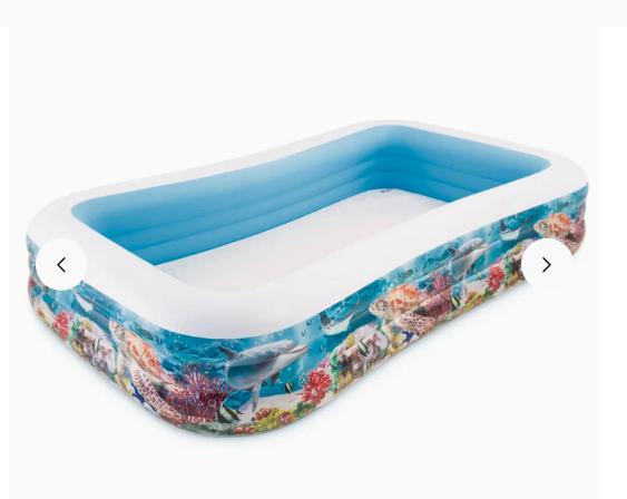 Piscina Inflable INTEX Infantil Tropical Rectangular 305 x 183 x 56 cm, 1.020L