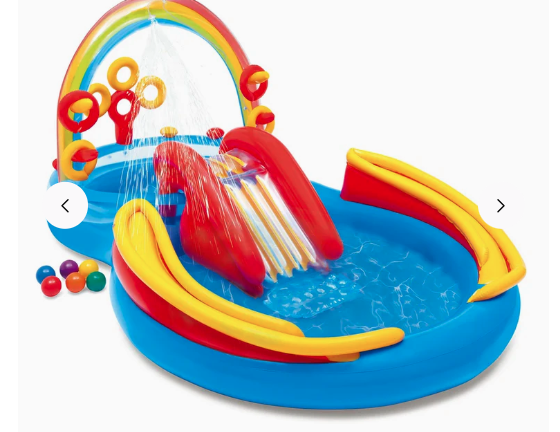 Piscina Centro de Juegos Inflable Arcoíris INTEX