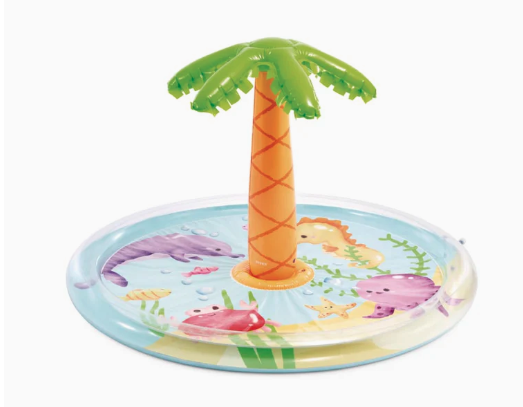 Piscina Infantil Inflable INTEX Spray Palmera con Rociador de Agua 173 X 104 cm, 166L