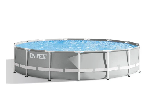 Piscina Estructural Redonda INTEX Prism Frame, 457x107cm, 14.614L. Con Bomba, Escalera y Cobertor