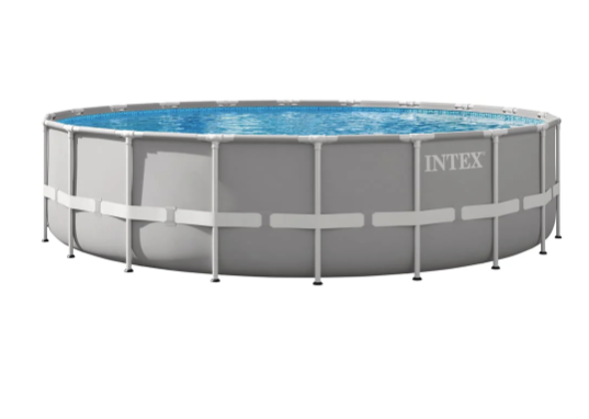 Piscina Premium Prism Frame INTEX 610 x 132 cm, 32.695L, con Bomba, Escalera, Cobertor y Tapiz