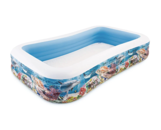 Piscina Inflable INTEX Infantil Tropical Rectangular 305 x 183 x 56 cm, 1.020L