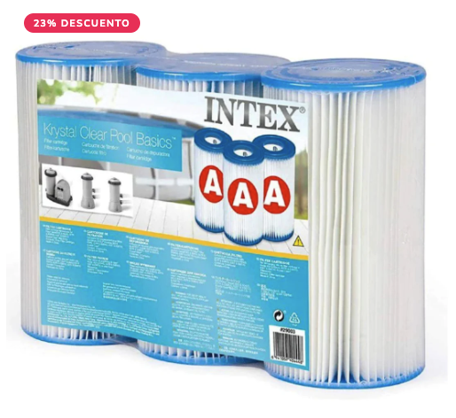 Pack 3 Cartuchos Filtro INTEX Tipo A